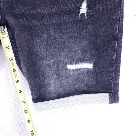 Denim Co Jean Shorts Denim Cotton Mens SZ 32 Black Straight VTG Baggy 90s Y2K - Picture 4 of 8